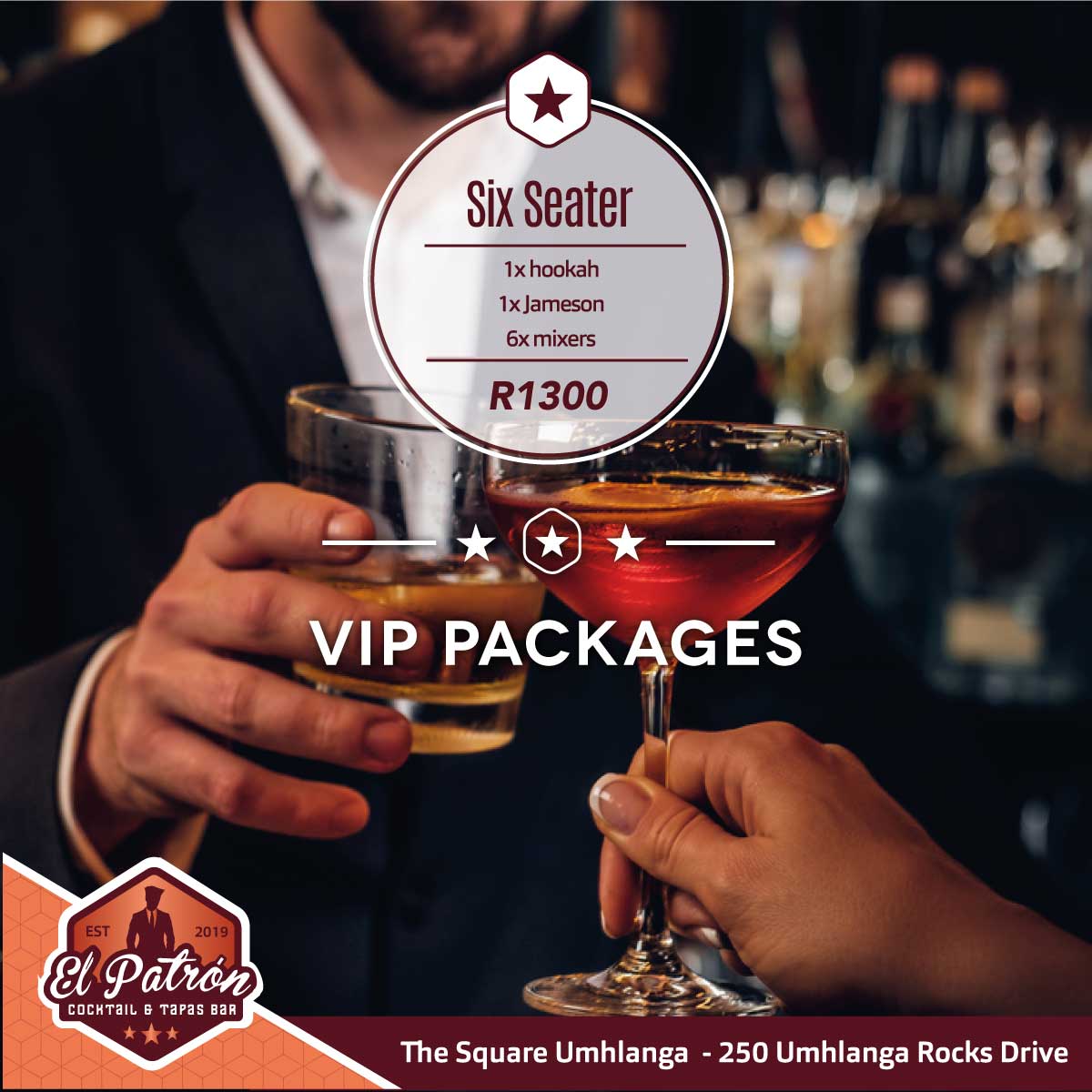 VIP PACKAGE 6 SEATER JAMESON SPECIAL