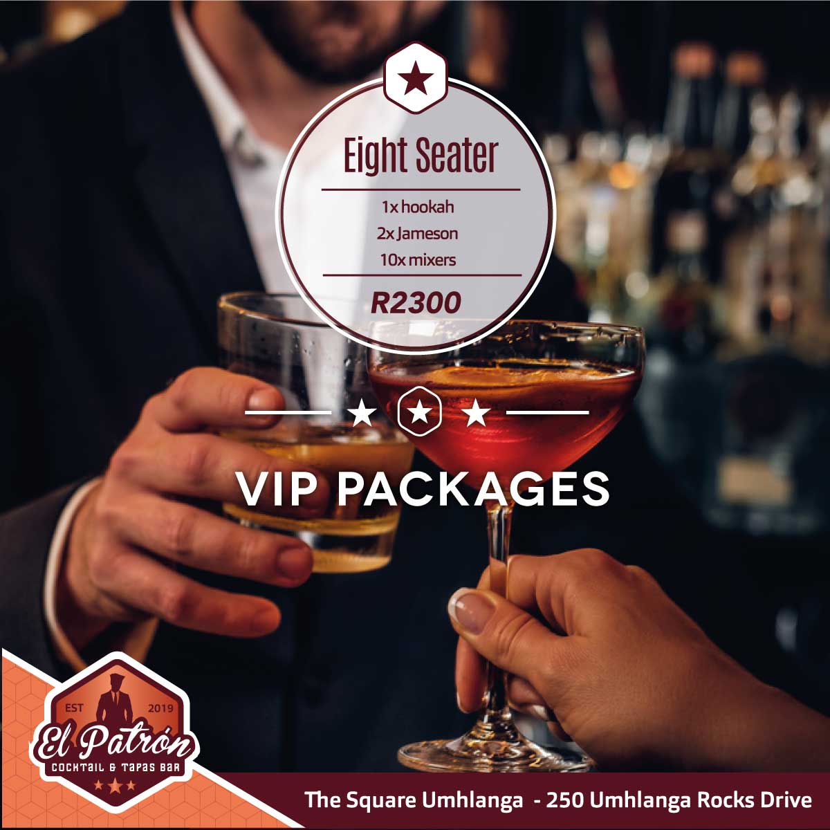VIP PACKAGE 8 SEATER JAMESON SPECIAL